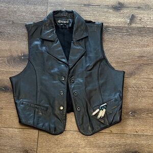 She said Faux‎ leather vest medium